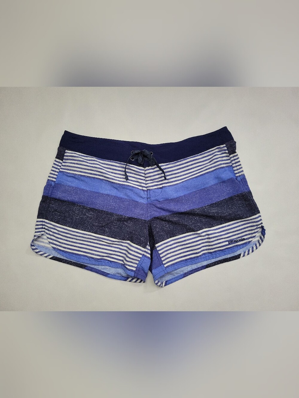 Patagonia Women's Blue Striped Boardshorts